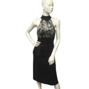 Arden B. 80's Halter Top Black & White